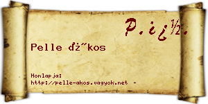 Pelle Ákos névjegykártya