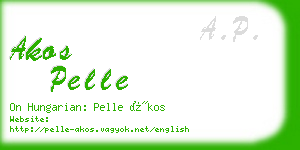 akos pelle business card